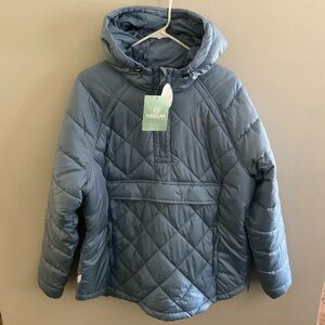 Magellan Outdoors Quilted Blue Puffer Coat